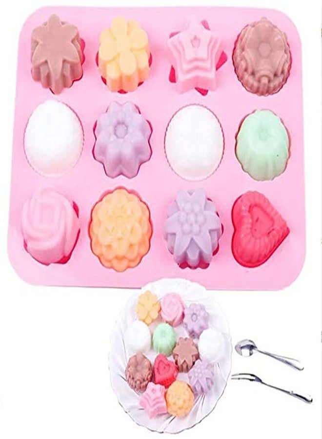 NF Noble Foods Silicone Flower and Heart Shape Molds - Image 1