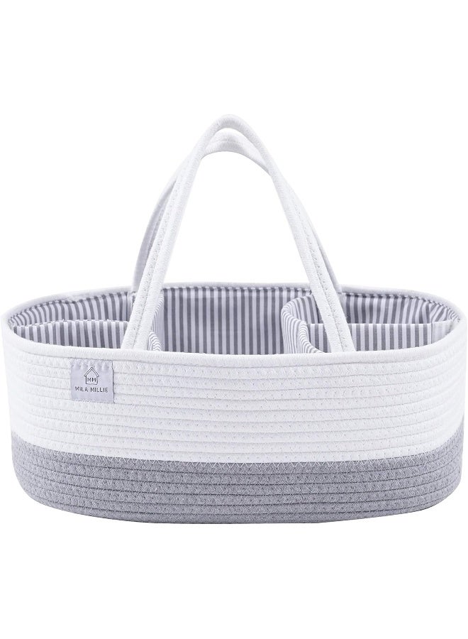 Mila Millie Mila Millie Baby Extra Large Cotton Rope Diaper Caddy - Image 1