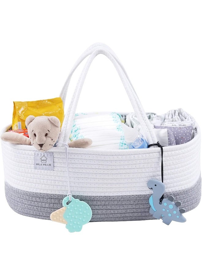 Mila Millie Mila Millie Baby Extra Large Cotton Rope Diaper Caddy - Image 4