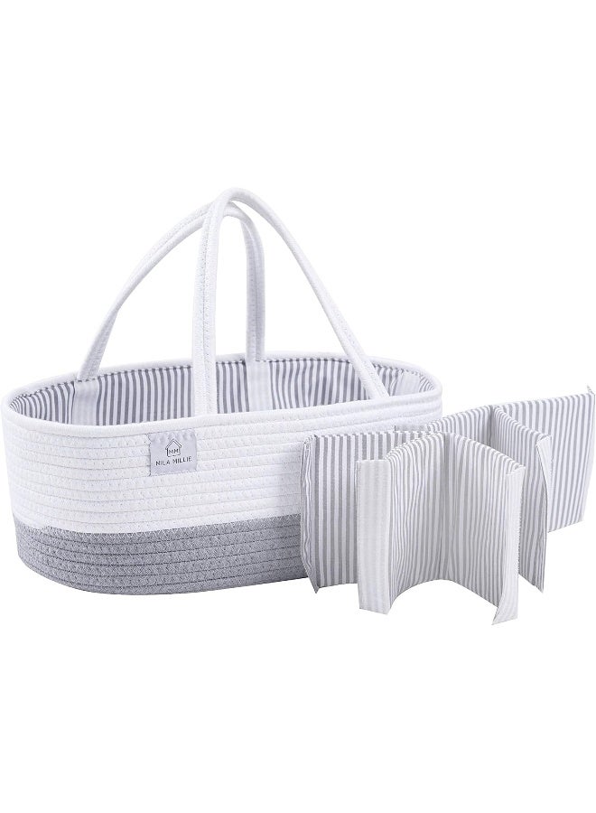 Mila Millie Mila Millie Baby Extra Large Cotton Rope Diaper Caddy - Image 3