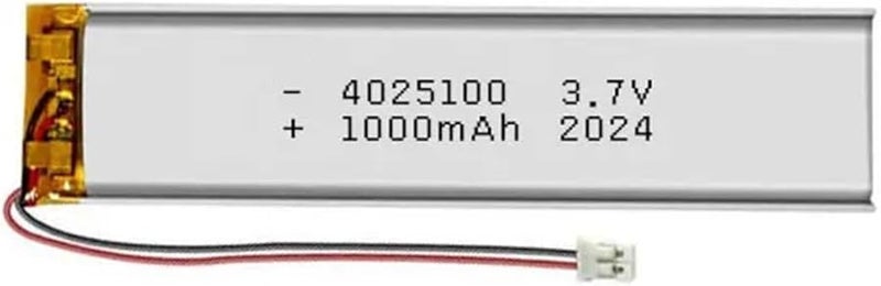 4025100 3 7V 1000mAh Rechargeable Lithium Ion Battery 2 PCS - Image 1