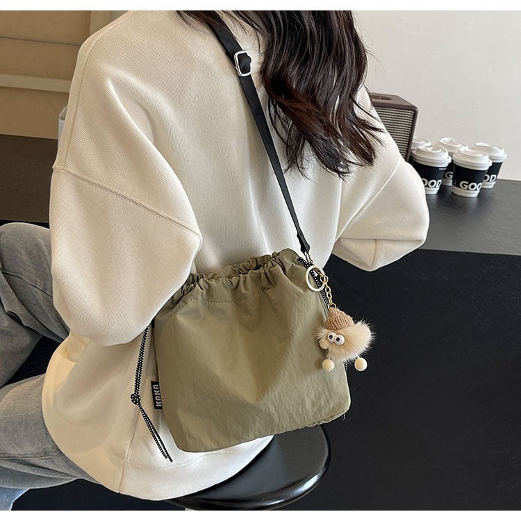 Trendy Nylon Bucket Bag for Women 2026 Summer School Shoulder Crossbody - Image 2