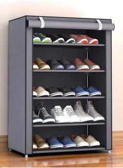 Eworld 5 Layer Stylish Shoe Organizer Rack for Entryway Hallway Storage Furniture with 5 Open Shelves  - Image 3