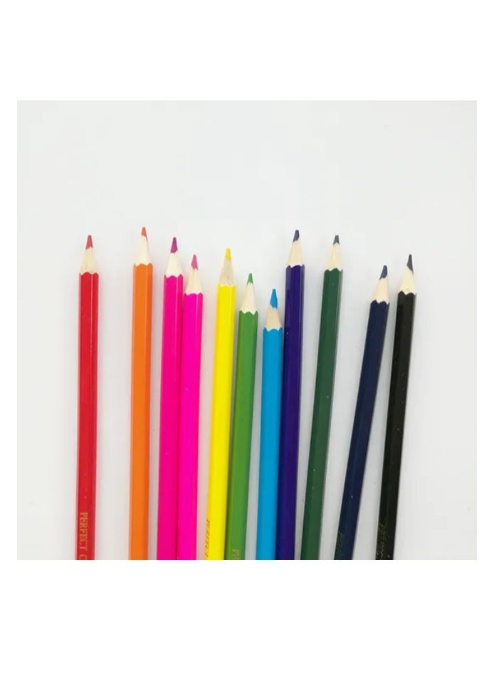 Penworld Perfect line Premium 36 Colors Hexagonal Colorled Pencil - No:PW-9901