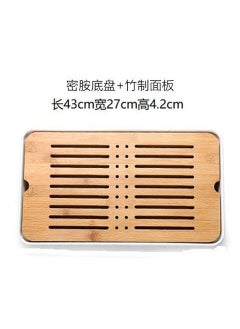 Source manufacturers bamboo tea tray square draining dry bubble tray bamboo mini water storage draining tray kung fu tea trayWhite large sun and moon 43*26cm water storage/drainage White large sun and moon 43*26cm water storage/drainage