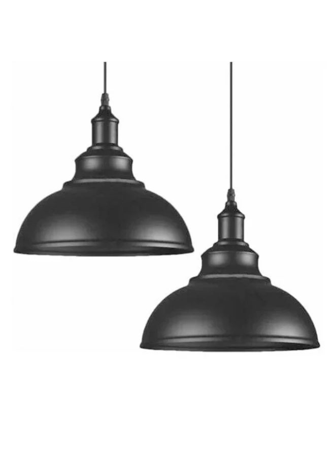 AFN Industrial-style pendant ceiling light set with dome-shaped shades, adjustable hanging cords, perfect for kitchens, dining areas, or living rooms, offering focused illumination and complementing modern ceiling lighting designs - Image 1