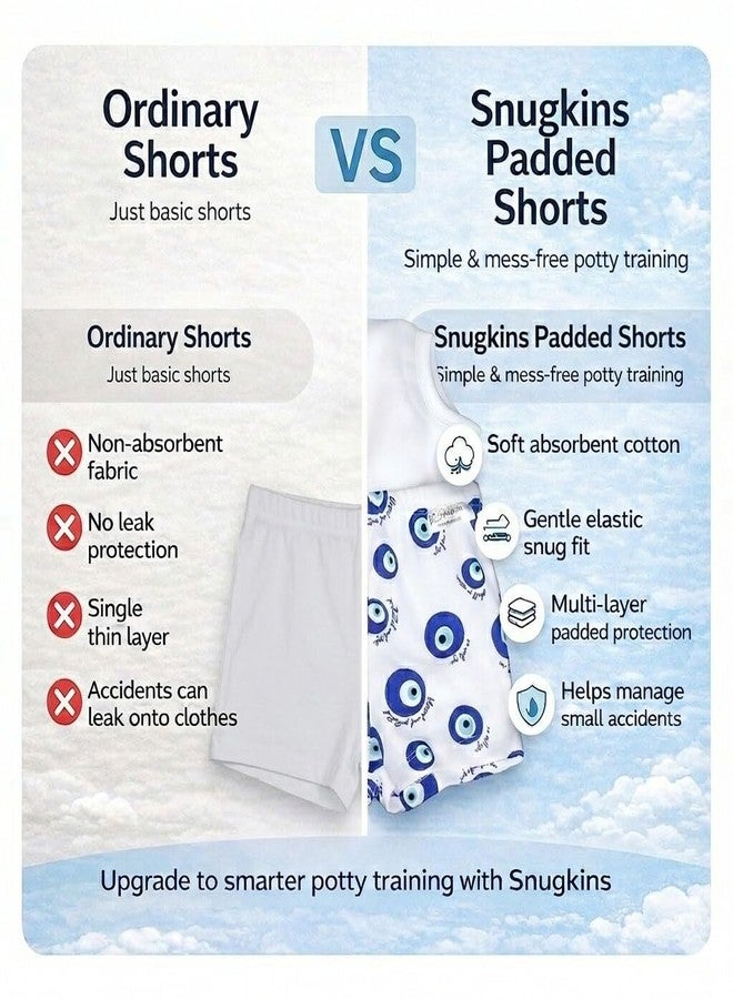SNUGKINS Potty Training Shorts for Toddlers & Babies Cotton Training Pull up Pants Reusable & Washable Diaper-Free Innerwear for Boys & Girls - Image 3