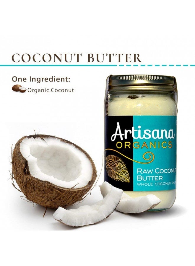 Artisana Organics Raw Coconut Butter, 14 Oz | No Sugar Added, Paleo, Keto Snack, Vegan And Non Gmo  - Image 1
