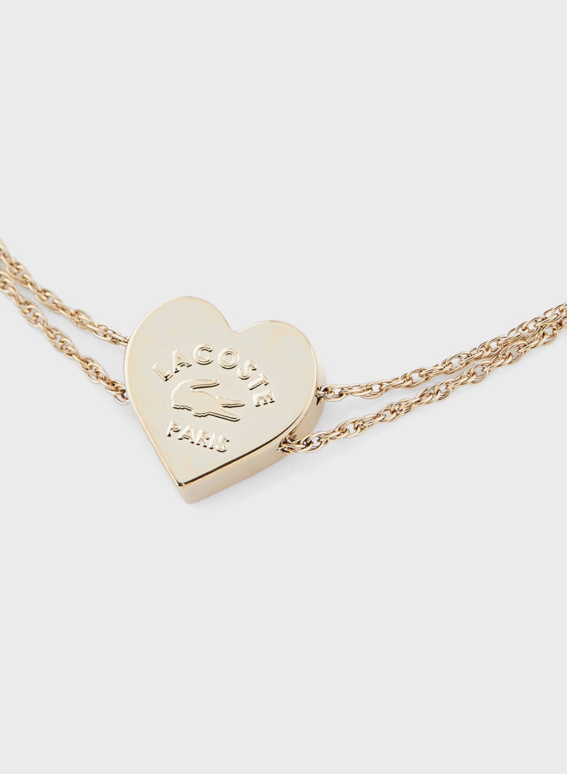 LACOSTE Bracelet with a Heart Charm - Image 2