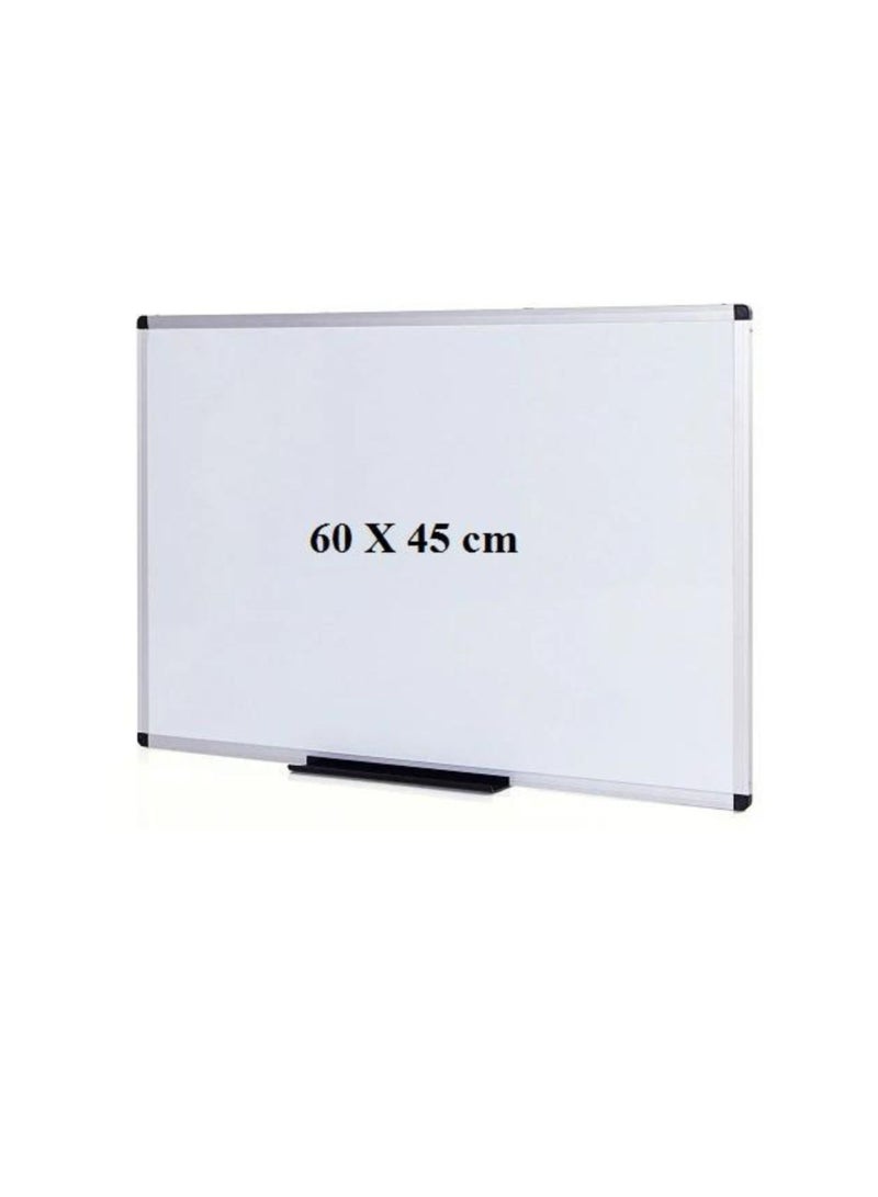 MASTER PLUS Magnetic White Board, with Movable Tray, Aluminum Frame, 45 x 60 cm - Image 1
