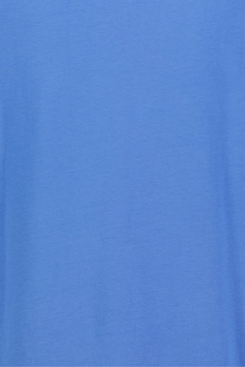Ketch Men Crew Neck Short Sleeve Embroidered Logo T-Shirt, Blue - Image 2