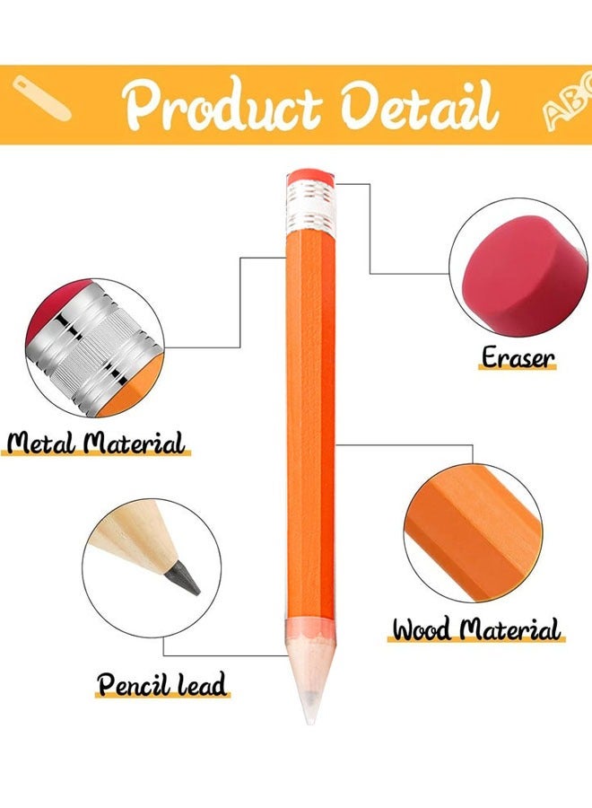 ZVEV 3 Pieces Giant Pencils, Big Wooden Pencil 14 Inch Giant Pencil Props Big Jumbo Extra Large Pencil Funny Novelty Comically Giant Pencil for Kids School Home Office Supplies Party Favors - Image 2