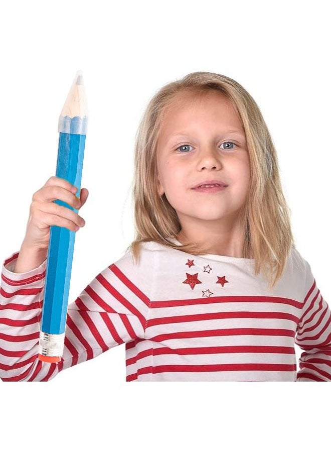 ZVEV 3 Pieces Giant Pencils, Big Wooden Pencil 14 Inch Giant Pencil Props Big Jumbo Extra Large Pencil Funny Novelty Comically Giant Pencil for Kids School Home Office Supplies Party Favors - Image 5
