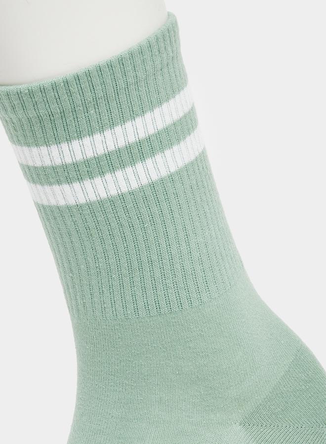Styli Unisex Striped Ribbed Socks - Image 2