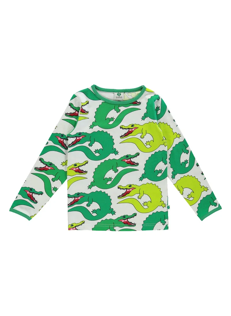 سموفولك Long-sleeved top with crocodiles