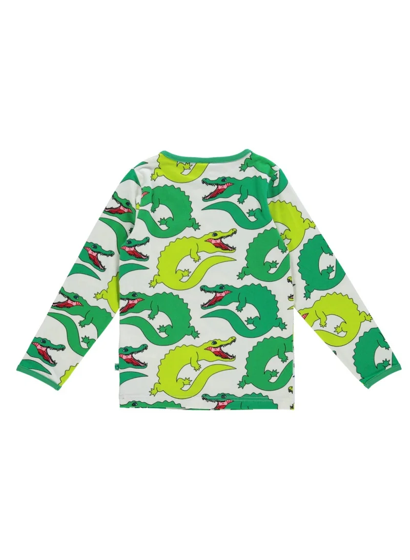 سموفولك بلوزة بأكمام طويلة مع تماسيح