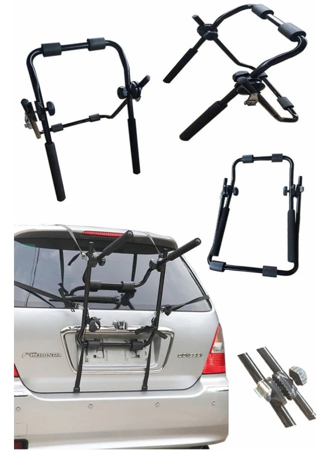 كروني حامل دراجات عالمي من كروني - حامل دراجات قابل للطي يُثبّت في صندوق السيارة، مناسب لسيارات السيدان والسيارات الرياضية متعددة الاستخدامات والسيارات ذات الباب الخلفي، بتصميم مقاوم للخدش - Image 5
