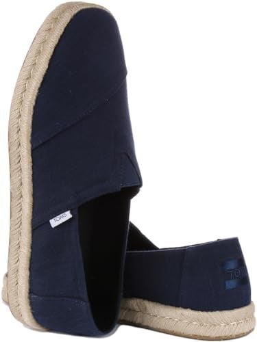 TOMS Men's ALP Rope 2.0 Recycled Cotton Slubby Woven Espadrille Loafer Flat, Navy, 11 - Image 5