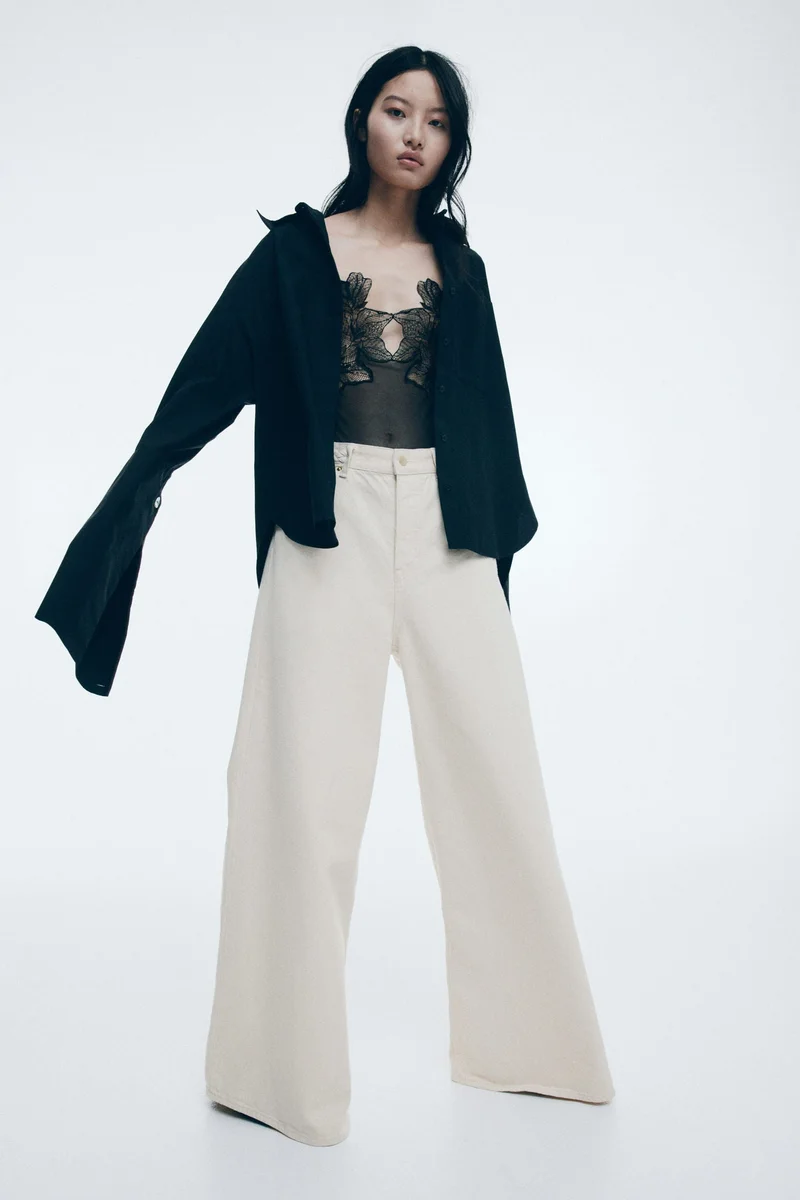 H&M Wide braided jeans