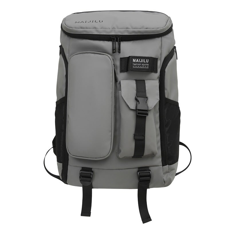 Generic Functional Multi-Compartment Backpack Gray