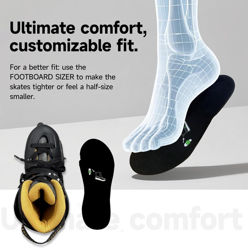 FLYDAZZLE Inline Skates for Men - Urban Freeride Slalom Skating with ABEC-9 Bearings - Image 5