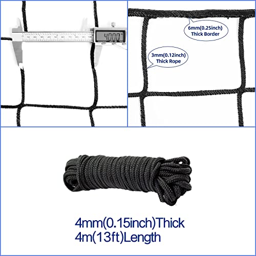 Wiseek Soccer Backstop Net, 10x15ft High Impact Barrier Net, Nylon Sport Netting, Rebounder Behind Goal (Installation Rope Included) - Image 5