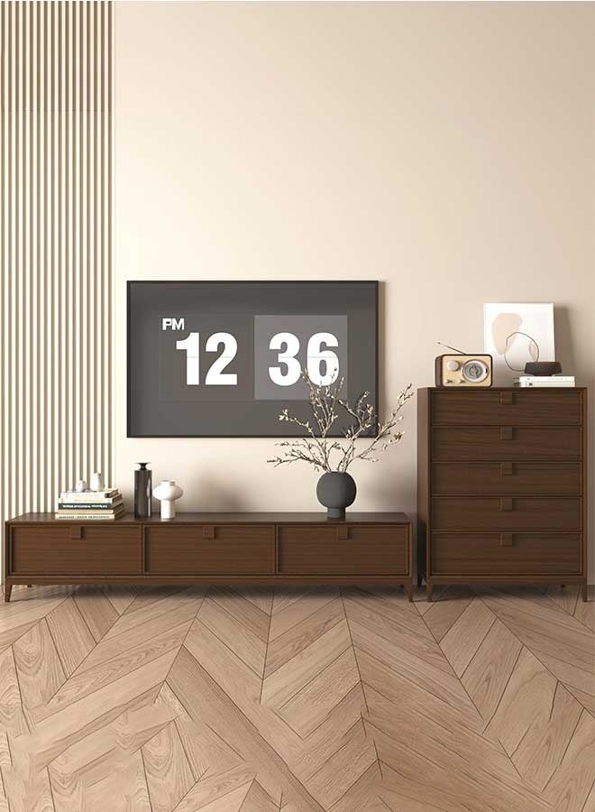 RAWAID 45CM×3M Walnut Wood Wallpaper Peel and Stick Brown Wood Grain Contact Paper Vinyl Wrap Kitchen Cabinet Covering Desk Removable Furniture Stickers Self Adhesive Sticker for Wardrobe Cupboard - Image 3
