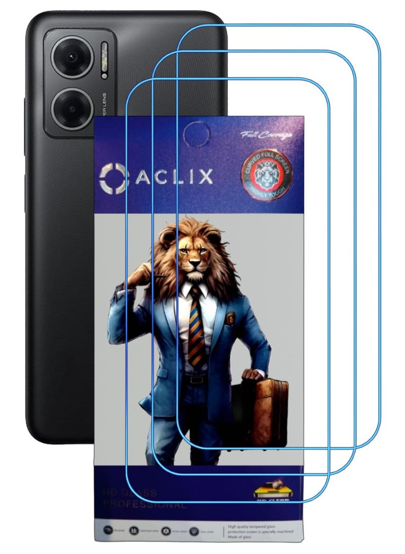 ACLIX 3 Pieces Antistatic ESD Dustproof Premium Quality High Definition Clear Tempered Glass Screen Protector Designed For Xiaomi Redmi Note 11E - Image 1