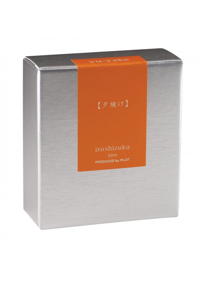 PILOT Iroshizuku Bottled Fountain Pen Ink, Yu-Yaki, Sunset Orange (Orange) 50ml Bottle (69210) - Image 2