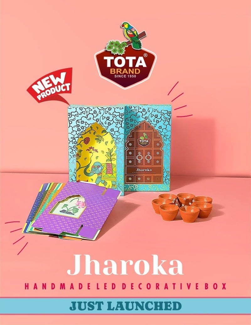 TOTA Jharokha Decorative Wall Hanging Set of 6 1 DIY Traditional Frames 7 Water Sensitive LED Diyas for Diwali Decoration Home Dcor Mandir Office and Pooja Room Diwali Theme - Image 4