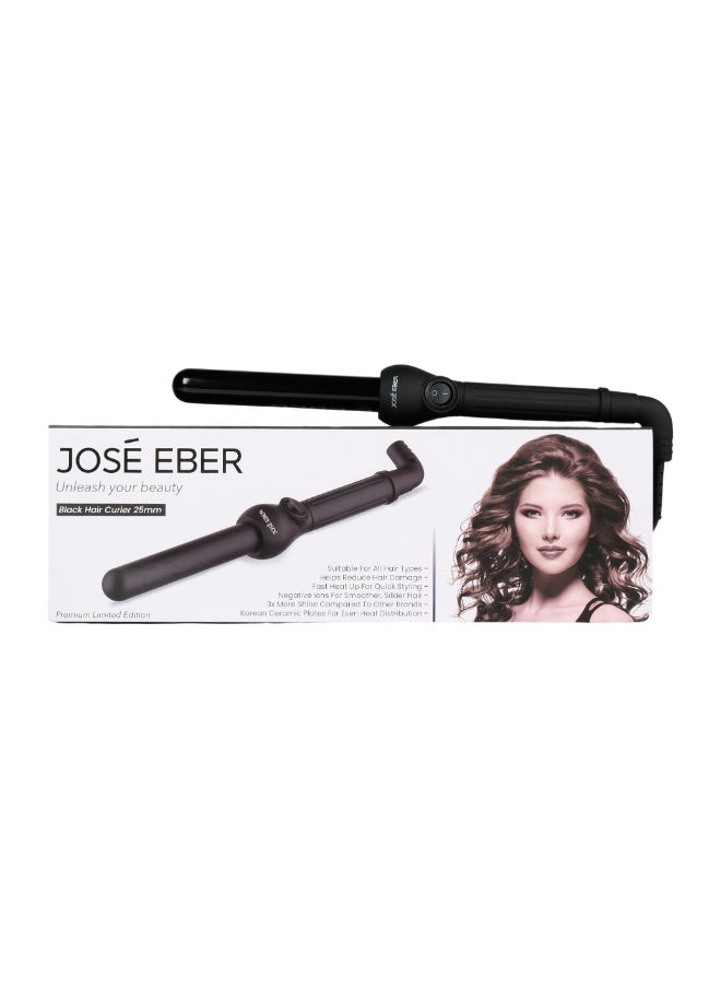 JOSE EBER - Prostyle 25Mm Clipless Curling Iron, Negative Ions Hair Curler- Ceramic Wand For Stunning Beach Waves And Long-Lasting Curl - Black - Image 1