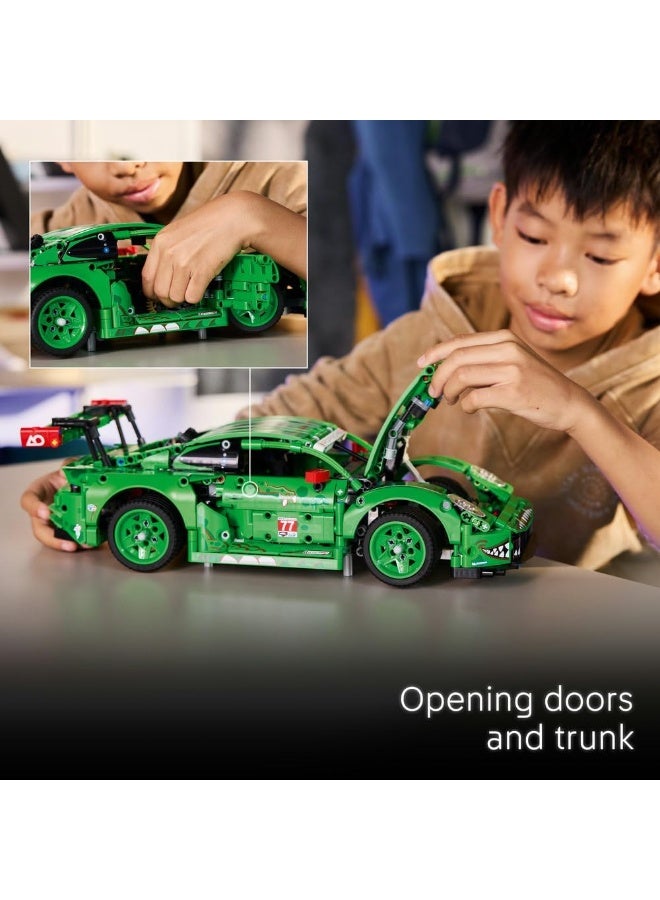 LEGO Technic Porsche 911 GT3 R REXY AO Racing Car Toy - Model Kit w/ 6-Cylinder Engine, Rear-Wheel Drive and Dinosaur Design - Gift for 11+ Year Old Boys & Motorsport Fans - 42224 - Image 5
