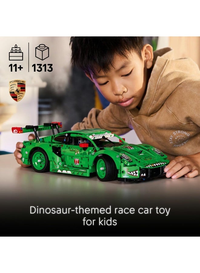LEGO Technic Porsche 911 GT3 R REXY AO Racing Car Toy - Model Kit w/ 6-Cylinder Engine, Rear-Wheel Drive and Dinosaur Design - Gift for 11+ Year Old Boys & Motorsport Fans - 42224 - Image 2