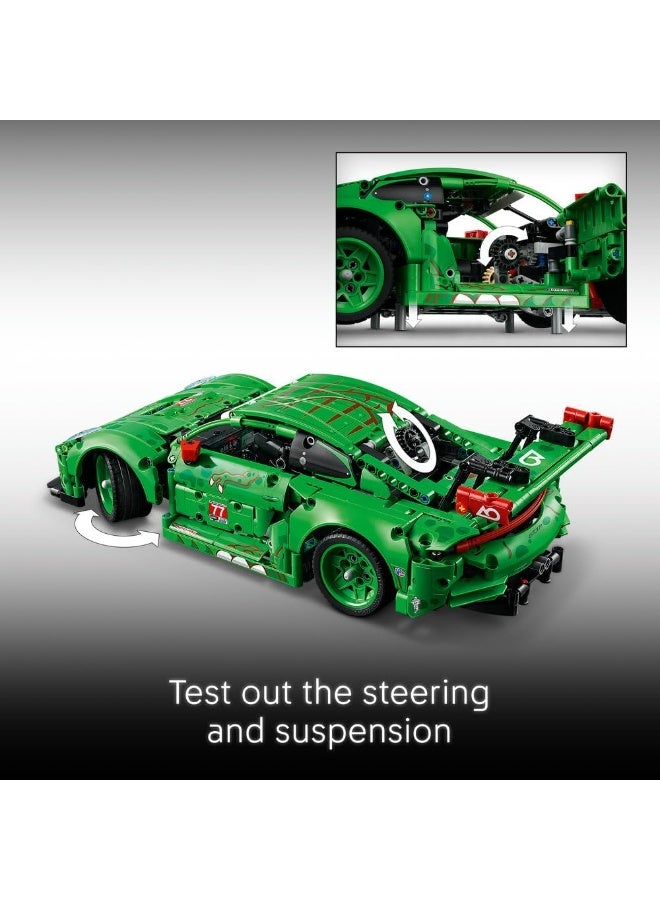 LEGO Technic Porsche 911 GT3 R REXY AO Racing Car Toy - Model Kit w/ 6-Cylinder Engine, Rear-Wheel Drive and Dinosaur Design - Gift for 11+ Year Old Boys & Motorsport Fans - 42224 - Image 3