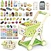 RedCrab Kids Shopping Cart75PCS Toy Shopping Cart Playset with Food Shop Accessories Adjustable Shopping Cart ArmShopping Basket Grocery Store Games for Ages 3 4 5 67 8 Green - Image 2