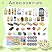 RedCrab Kids Shopping Cart75PCS Toy Shopping Cart Playset with Food Shop Accessories Adjustable Shopping Cart ArmShopping Basket Grocery Store Games for Ages 3 4 5 67 8 Green - Image 4