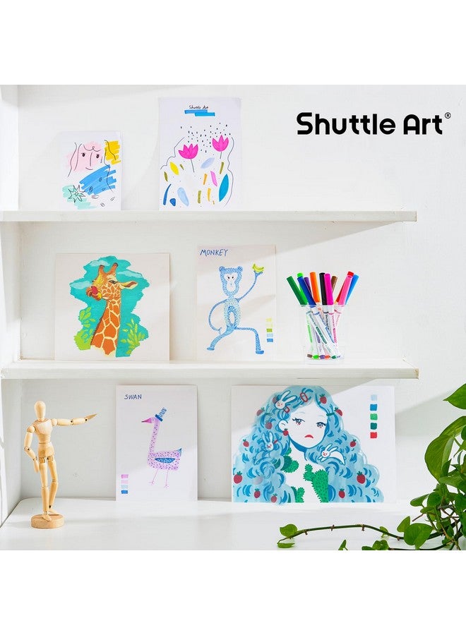 Shuttle Art 240 Pack Washable Super Tips Markers, 12 Assorted Colors Conical Tip Large Markers Bulk with a Box, Bonus Caps, Home Classroom School Supplies for Toddlers Kids Adults Students Teachers - Image 5