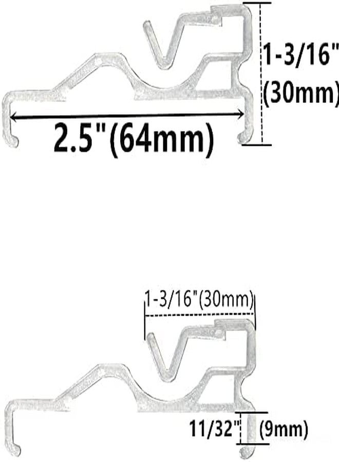 Cutelec 10pcs Valance Clips 2-1/2'' Window Blinds Hidden Clip Retainer Holder Clear Plastic for Horizontal Blinds Valance with 2.5" in Width - Image 2