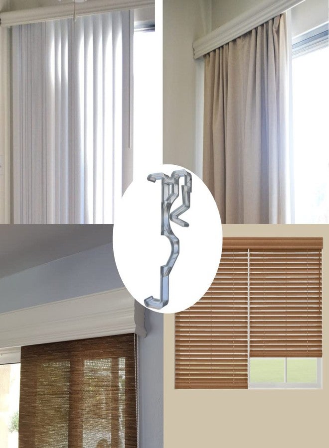 Cutelec 10pcs Valance Clips 2-1/2'' Window Blinds Hidden Clip Retainer Holder Clear Plastic for Horizontal Blinds Valance with 2.5" in Width - Image 4