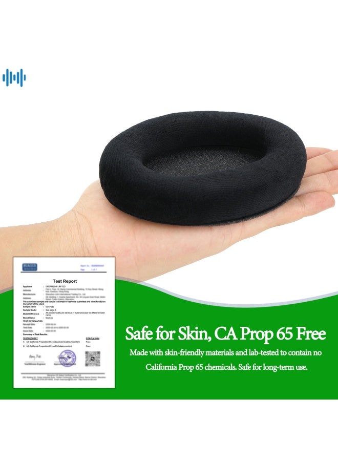 KISSUN Comfort Velour Replacement Ear Pads for Sennheiser HD560S, HD515, HD518, HD555, HD558, HD559, HD569, HD579, HD589 Headphones Ear Cushions, Headset Earpads, Ear Cups Repair Parts (Black) - Image 2