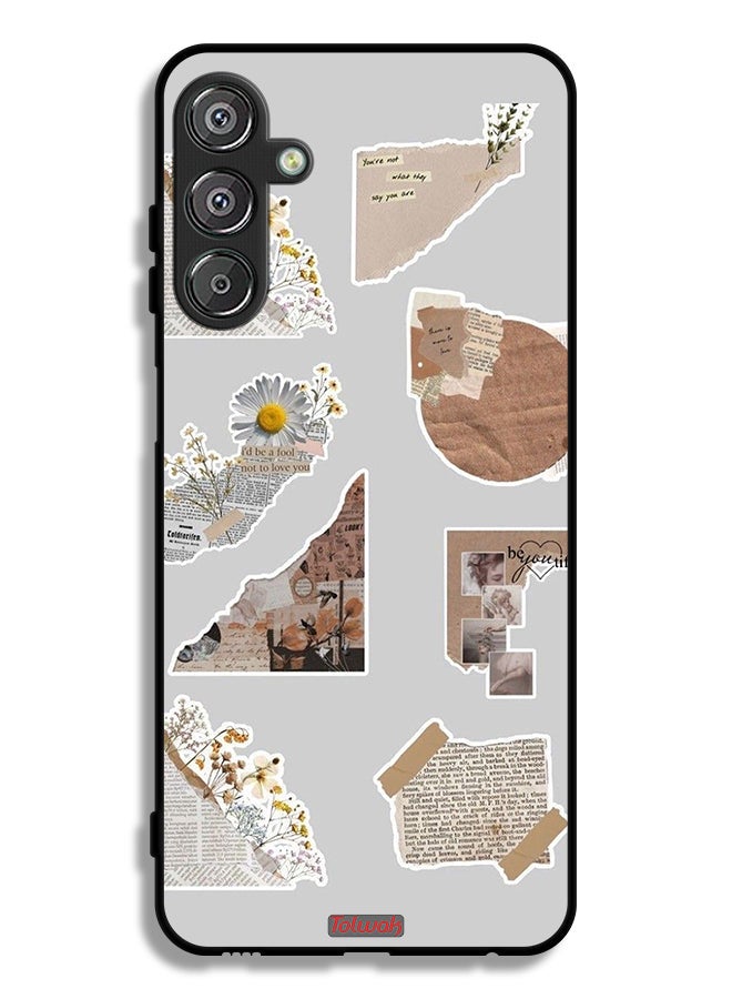 Tolwak Samsung Galaxy F15 5G Protective Case Cover Pieces Of Paper Stickers - Image 1