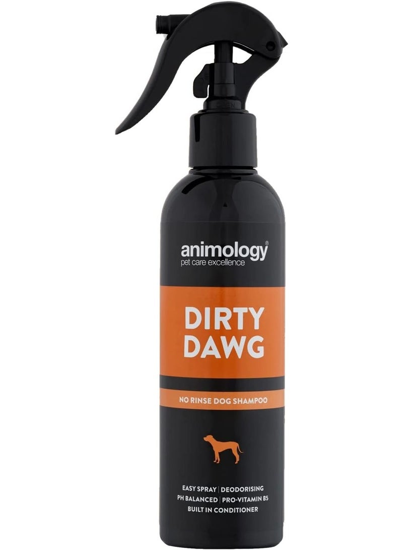animology Dirty Dawg Pup Shampoo – No-Rinse Cleaning Shampoo for Dogs – 250 ml Pet Shampoo for Puppies – With Signature Scent, Vitamins and Conditioner – Mild, Balanced PH Formula - Image 2