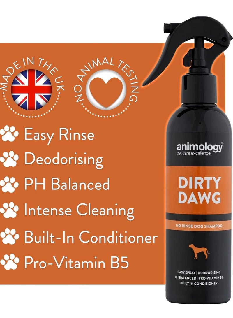 animology Dirty Dawg Pup Shampoo – No-Rinse Cleaning Shampoo for Dogs – 250 ml Pet Shampoo for Puppies – With Signature Scent, Vitamins and Conditioner – Mild, Balanced PH Formula - Image 3