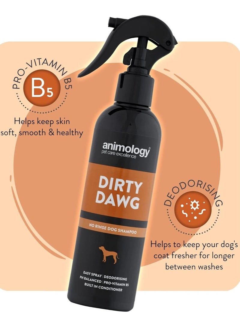 animology Dirty Dawg Pup Shampoo – No-Rinse Cleaning Shampoo for Dogs – 250 ml Pet Shampoo for Puppies – With Signature Scent, Vitamins and Conditioner – Mild, Balanced PH Formula - Image 4