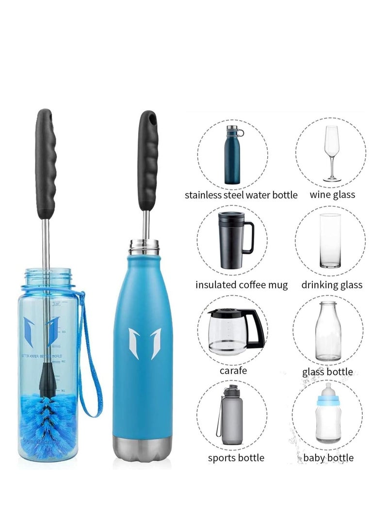 Premify - 8 Pcs Bottle Brush Cleaning Set, Long Handle Bottle Cleaner for Washing Baby Bottles, Water Bottles, Tumblers, Narrow Cup Straws Pipes Sinks Cup Cover - Image 1