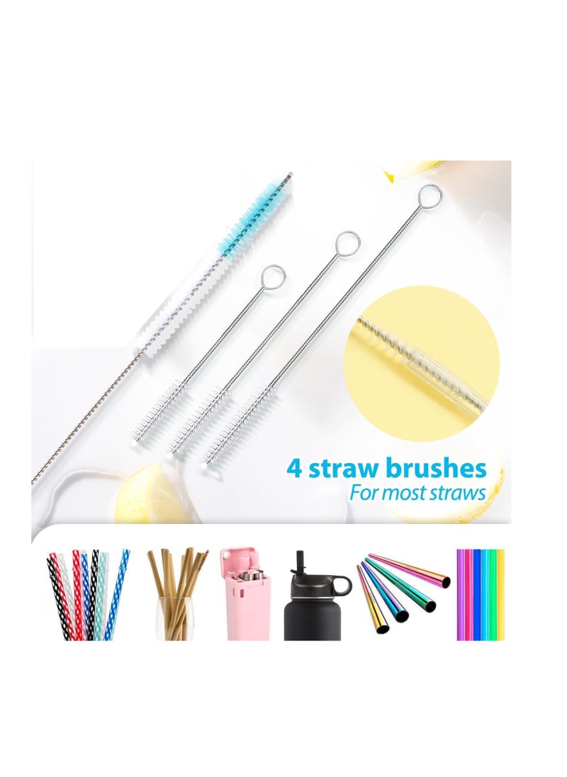 Premify - 8 Pcs Bottle Brush Cleaning Set, Long Handle Bottle Cleaner for Washing Baby Bottles, Water Bottles, Tumblers, Narrow Cup Straws Pipes Sinks Cup Cover - Image 1
