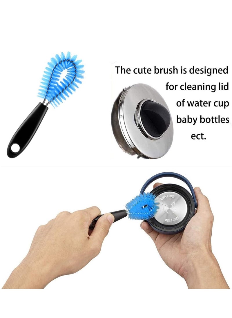 Premify - 8 Pcs Bottle Brush Cleaning Set, Long Handle Bottle Cleaner for Washing Baby Bottles, Water Bottles, Tumblers, Narrow Cup Straws Pipes Sinks Cup Cover - Image 1