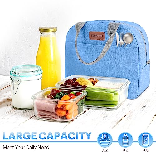 Easyfun Lunch Bag for Women & Men Adult Insulated Lunch Box, Small Leakproof Cooler Food Lunch Containers Reusable High Capacity Lunch Tote Bags for Work, Travel, Outdoor (Blue) - Image 3