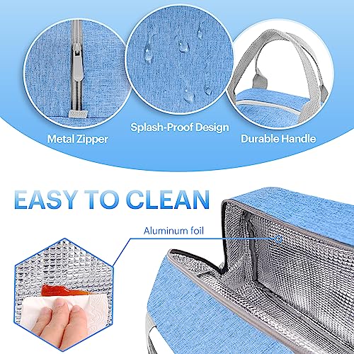 Easyfun Lunch Bag for Women & Men Adult Insulated Lunch Box, Small Leakproof Cooler Food Lunch Containers Reusable High Capacity Lunch Tote Bags for Work, Travel, Outdoor (Blue) - Image 4
