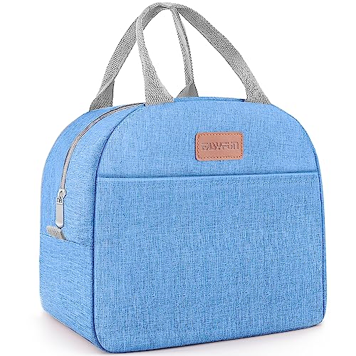 Easyfun Lunch Bag for Women & Men Adult Insulated Lunch Box, Small Leakproof Cooler Food Lunch Containers Reusable High Capacity Lunch Tote Bags for Work, Travel, Outdoor (Blue) - Image 1